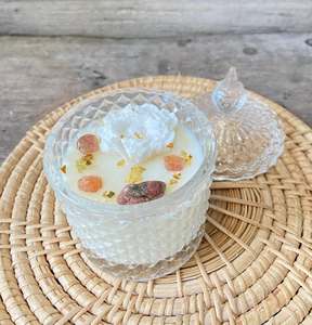 Bougie artisanale en cire de soja écologique, parfumée aux senteurs orientales, dans un bocal en verre, lumière blanche froide, réutilisable, aromathérapie, pour la décoration de la maison - Product Image 1