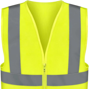 เสื้อกั๊กนิรภัยสะท้อนแสงคุณภาพสูงแบบกำหนดเองได้ ระบายอากาศ กันน้ำ มาตรฐาน ANSI Class 2 พร้อมซิป ผลิตจากโพลีเอสเตอร์ เหมาะสำหรับงานก่อสร้าง - Product Image 1