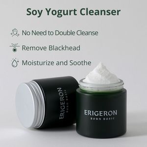 Erigeron เคล็นเซอร์จากถั่วเหลืองโยเกิร์ตวีแกนครีมล้างหน้าสูตรอ่อนโยนชุ่มชื้นทุกวันสำหรับผิวแพ้ง่ายบำรุงผิวกระจ่างใส - Product Image 5