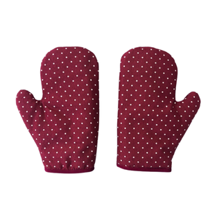 Ensemble de gants de four et de protège-plat en coton et lin pour barbecue, fabrication OEM, vente en gros - Product Image 2
