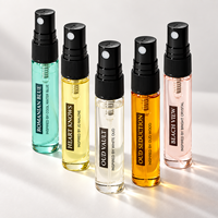 Vente en gros de flacons de parfum miniatures en verre personnalisés avec logo, 2 ml, 3 ml, 5 ml, 10 ml, emballage de flacons d'échantillons de parfum avec bouchon à vis et pompe