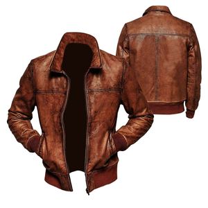 Nueva Chaqueta de Cuero para Hombre, Estilo Motociclista, Cierre Completo, Casual, para Invierno, Gruesa, Cálida, Material Premium, Manga Larga, Venta al Por Mayor - Product Image 1