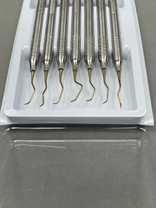 Kit de Examen Dental Manual de Acero Inoxidable de Alta Calidad, Juego de Instrumentos de Higiene con Recubrimiento de Plasma Arcoíris, Clase I CE - Product Image 5