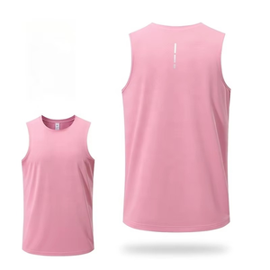 Chalecos Deportivos para Hombre con Logotipo Personalizado, Secado Rápido, Color Sólido, Cuello Redondo, Ropa para Correr, Gimnasio, Fitness, Entrenamiento - Product Image 2