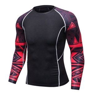 Logotipo personalizado Hombres Manga larga Impreso Rash Sports Rash Guard Shirt Top Último diseño Ropa deportiva de alta calidad con logotipo personalizado - Product Image 4