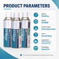Agent de démoulage industriel KF96SP Shin-Etsu, fluide silicone diméthylique, agent de pulvérisation facile et lisse pour moules en plastique, caoutchouc et métal