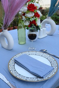 Light Luxury Custom Solid Color Rectangular Dining Table Cover 100%Cotton Fabric <b>Tablecloth</b> Stone Washed - Product Image 3