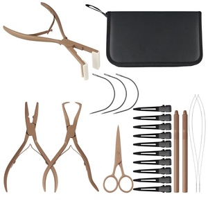 Best Quality Half Gold Hair Extension <b>Pliers</b> <b>Set</b> Hot Selling Hair Extension Tools Kits - Product Image 1