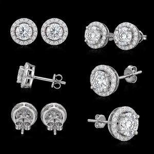 Clásicos Pendientes de Diamantes Naturales de 1.10 CT en Oro Blanco de 14 Quilates, Joyería de Lujo para Mujer - Product Image 2
