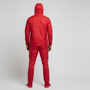 Ensemble de survêtement pour homme avec capuche rouge en polyester, séchage rapide, toutes saisons, fermeture éclair, pantalon inclus - Product Image 3