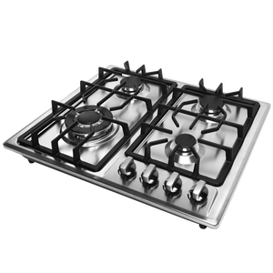 Table de cuisson à gaz encastrable en acier inoxydable à 4 brûleurs avec allumage électronique pour appareils de cuisine - Product Image 2