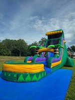 Toboggan aquatique gonflable en PVC certifié CE, taille et couleur personnalisées, toboggan en forme de palmier pour enfants, 500 cm