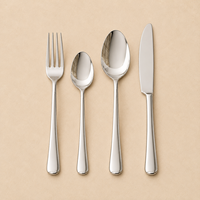 Ensemble de fourchettes, cuillères et couteaux à salade en acier inoxydable, très vendu, avec un design de poignée élégant