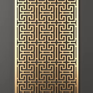 Panel Decorativo Separador de Ambientes de Metal Cortado con Láser Estilo Art Deco, Revestimiento Impermeable, Instalación Rápida y Fácil - Product Image 1