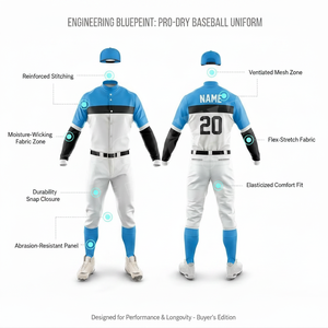 100% High Quality Baseball Jerseys Uniform Set Personalized Team Wear Moisture Wicking Athletic Clothing Customized Uniform - Product Image 2