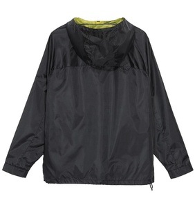 100% Polyester Men's Windbreaker <b>Jacket</b> Black Regular <b>Fit</b> Breathable Windproof Chest Pockets Zipper Closure for Plus Size for - Product Image 3