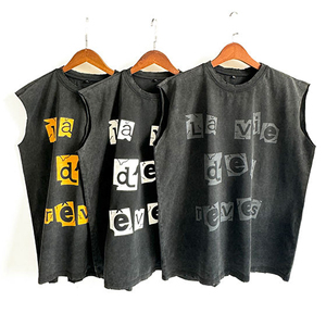 เสื้อแขนกุดสำหรับผู้ชายเสื้อแขนกุดโอเวอร์ไซส์ซักได้ - Product Image 1