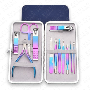 Manicure <b>Pedicure</b> <b>Set</b> for Salon Travel Professional Stainless Steel Nail Grooming Kit Custom Private Label - Product Image 3