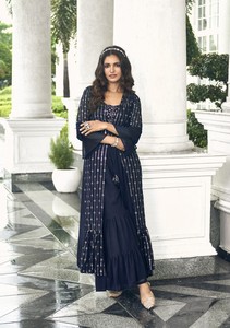 ชุดเสื้อคลุมเย็บสำเร็จรูป Georgette ฟรีไซส์ ประดับด้วยงานปักดิ้น เหมาะสำหรับคอลเลคชั่นชาวปากีสถานและอินเดีย - Product Image 3