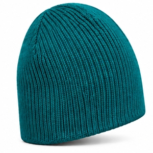 Bonnet unisexe en tricot côtelé bordeaux, couleur unie, style décontracté pour l'hiver - Product Image 6