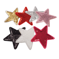 Bling Star Brodé Vêtement Sac À Dos Décoration Paillettes Rembourré Appliques Étoile Patchs