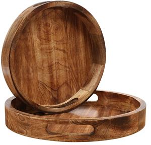 Plateaux de rangement en bois d'acacia, rectangulaires et carrés, longs, de style nordique moderne, simples, couleur unie, rustiques, pour cuisine, vente en gros, personnalisables et économiques - Product Image 3