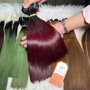 Paquetes de cabello de trama recta de hueso de varios colores personalizados 100% extensiones de cabello crudo vietnamita precio al por mayor - Product Image 4