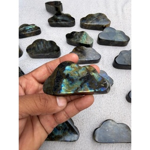 Factory Price Wholesale Real Touch Crystal Flashy Labradorite Cloud Carvings Gemstone Figurine Handmade Crafts For <b>Paper</b> Weight - Product Image 2