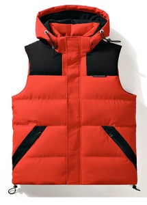Gilet matelassé sans manches en polyester de qualité supérieure, sur mesure, décontracté, épais, léger et chaud pour l'hiver - Product Image 1