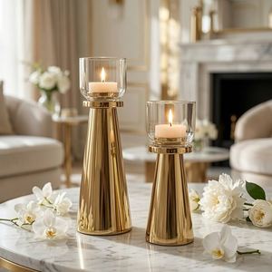 Support de bougie artisanal en métal antique, durable et rustique, pour la décoration de la maison, du jardin, des mariages et des événements. - Product Image 2