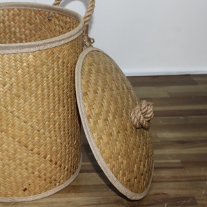 Artex Dong Thap Panier de rangement multifonctionnel flexible en jacinthe d'eau Panier à linge pour vêtements et organisation à domicile - Product Image 6