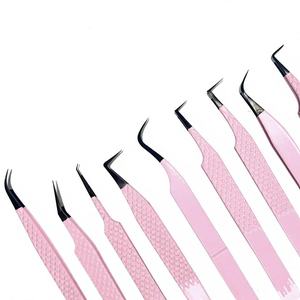 Pince à épiler professionnelle de haute qualité personnalisable en acier inoxydable, précision anti-magnétique, couleur arc-en-ciel, manucure lisse - Product Image 2