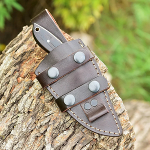 Couteau à dépecer artisanal personnalisé avec manche en acier forgé 1095 et manche en bois de wengé, 7 pouces, étui en cuir, OEM ODM - Product Image 5