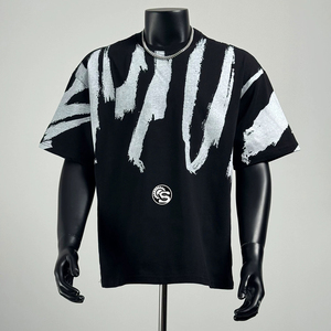 เสื้อยืดโอเวอร์ไซส์สั่งทำพิเศษ คุณภาพสูง ผ้าฝ้าย 100% เย็บสองชั้น เนื้อผ้าหนา พิมพ์ลายดิจิทัล ทรงบ็อกซี่ เสื้อยืดลำลองผู้ชาย - Product Image 2