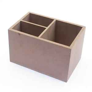 Wooden Cutlery Organizer Multi Compartment Flatware Holder <b>Kitchen</b> Utensil Storage Box Countertop <b>Table</b> Organizer - Product Image 1