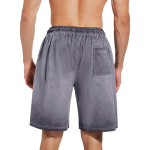 Shorts taille haute délavés à l'acide en coton léger, coupe confortable, style rétro streetwear, décontracté, pour l'été, couleur unie - Product Image 2