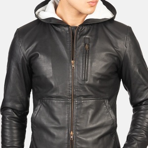 Veste en cuir pour homme en gros, en cuir de vachette véritable, personnalisable OEM, avec logo, qualité supérieure, pour l'hiver, style motard - Product Image 4