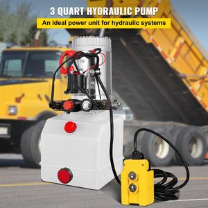 Pompa Idraulica Elettrica con Serbatoio Metallico a Doppia Azione da 3 Quarti per Rimorchi Ribaltabili per Uso Intensivo - Product Image 1