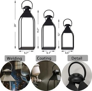 Lanterne en métal élégante pour décoration de mariage avec porte-bougie, design stylé pour la maison et le jardin, fabriquée par un fabricant fiable. - Product Image 2