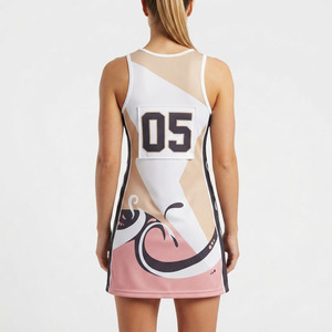Women <b>Netball</b> Jersey 100% Polyester Ladies <b>Netball</b> Jersey Quick Dry Female <b>Netball</b> V Neck Sublimation Jersey - Product Image 2