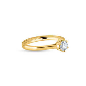 Purecarat 14K oro amarillo zafiro y diamante anillo de compromiso elegante colección de anillos de diamantes - Product Image 3
