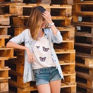 AXEN 42 pièces de patchs thermocollants papillons et fleurs, appliques brodées sur le thème des fleurs pour vêtements, vestes, chapeaux, sacs à dos - Product Image 5