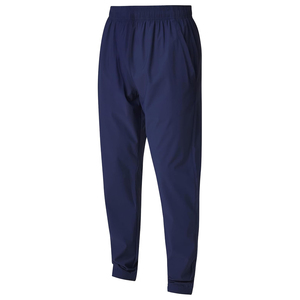 Pantalon de jogging décontracté pour homme, bleu marine, taille élastique, poches latérales, en toile respirante, coupe droite, idéal pour l'été, 100% coton - Product Image 5