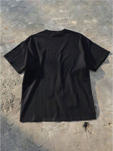 เสื้อยืดแขนสั้นผู้ชายลำลองสำหรับฤดูร้อน สีพื้น ทรงปกติ พิมพ์ลายสกรีนด้านหน้า ผ้าถักโพลีเอสเตอร์/คอตตอน 180 กรัม - Product Image 4