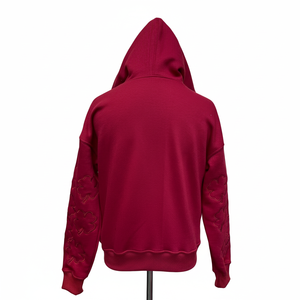 Hoodie à fermeture éclair personnalisé, coupe parfaite, très demandé, imprimé numériquement et logo brodé pour hommes - Product Image 2