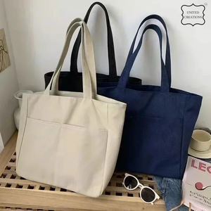 Bolsas de lona de algodón orgánico respetuosas con el medio ambiente personalizadas, nuevo estilo reciclable impreso con logotipo en blanco - Product Image 4
