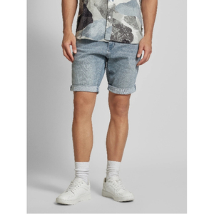 กางเกงยีนส์ขาสั้นสีพื้นสำหรับผู้ชาย สไตล์ลำลอง เอวสูง ปิดด้วยเชือกผูก แห้งเร็ว เป็นมิตรกับสิ่งแวดล้อม ดีไซน์ใหม่ทันสมัย หลากหลายแบบ - Product Image 4