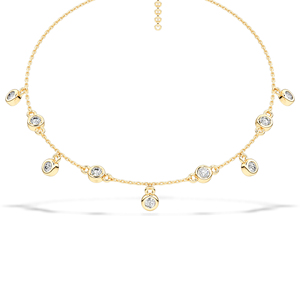 Collar de Diamantes de Corte Redondo Premium con Cadena, Collar de Diamantes Naturales con Certificado IGI para Mujer - Product Image 4