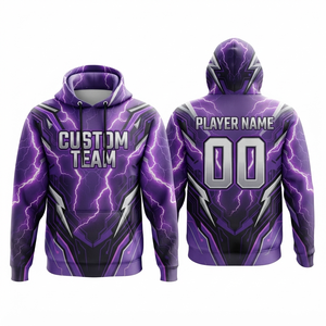 Personalized Full Print Sports Hoodie Premium Polyester Sublimation 6XL Unisex Winter Regular <b>Fit</b> for Teams - Product Image 1