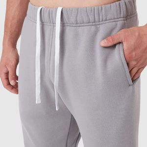 Pantalon de survêtement gris en molleton pour homme, taille élastique, décontracté, avec poches latérales, poids moyen, pour l'automne - Product Image 6